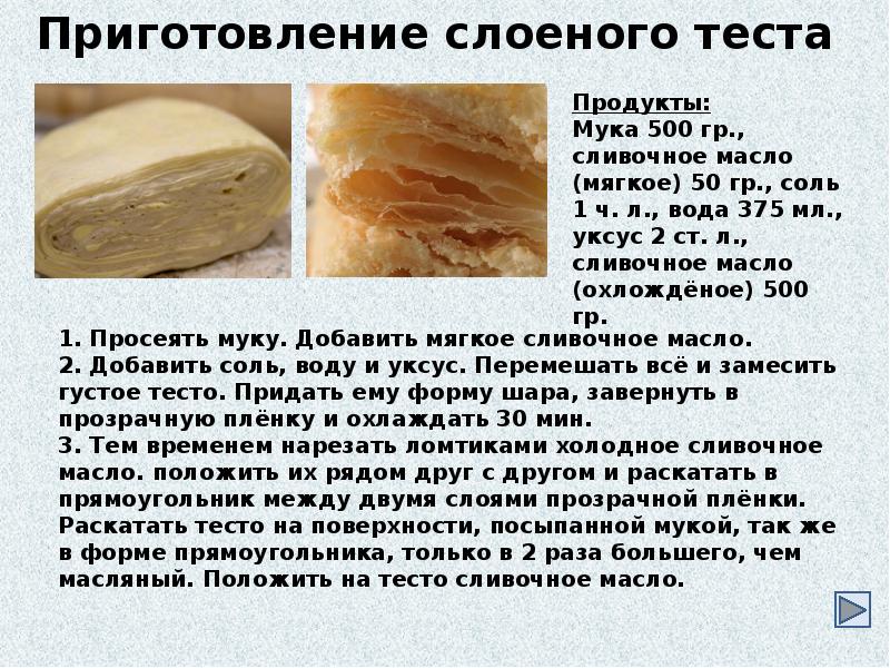 Рецепты мучных изделий из пресного теста