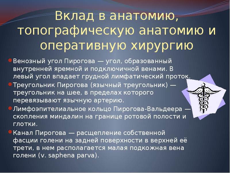 Пирогов как основоположник оперативной хирургии и топографической анатомии