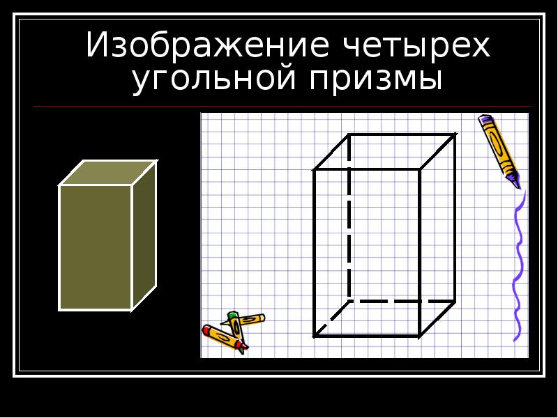 Изображение четырех угольной призмы Изображение четырех угольной призмы