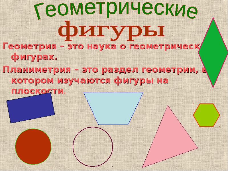 Презентация геометрические фигуры