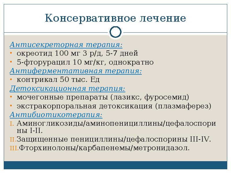 Лечение острого панкреатита презентация