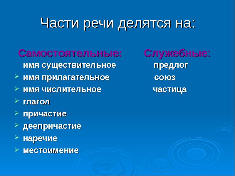 Причастие деепричастие наречие союзы предлоги. Части речи делятся на. Самостоятельные части речи делятся на. Служебные части речи. Служебные части речи делятся на.