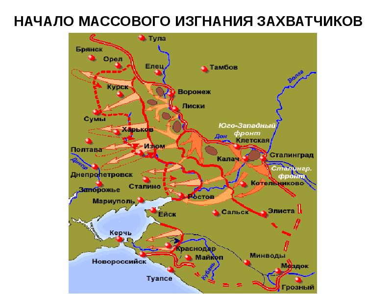 События обозначенные на схеме являются частью коренного перелома в ходе