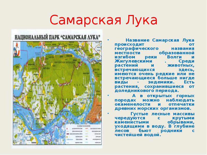 Самарская Лука   Название Самарская Лука происходит от географического названия