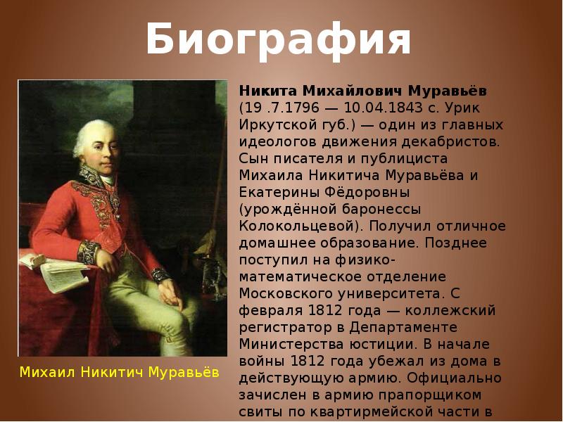 Презентация николай муравьев