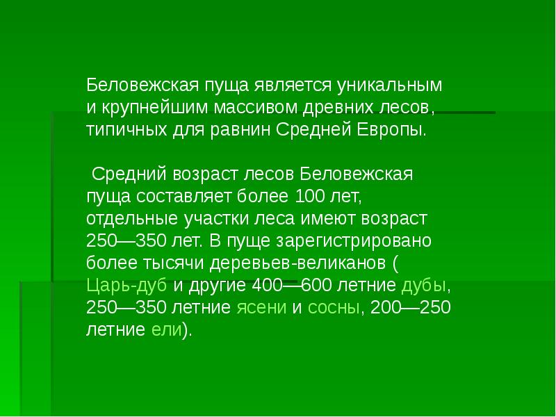 Беловежская пуща презентация