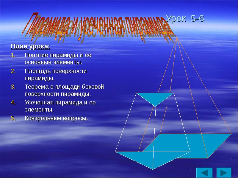 Основные понятия урока. Понятие пирамиды. Усеченная пирамида и ее элементы. Усеченная пирамида основные элементы. Многогранники пирамида и ее элементы.