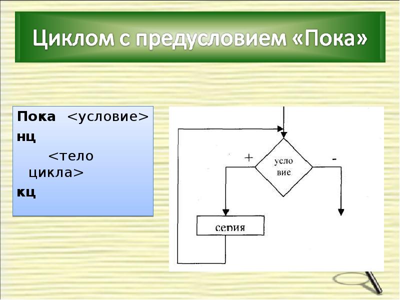 Цикл с предусловием презентация