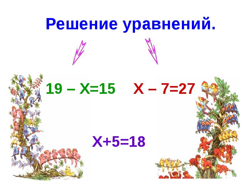 Презентация по математике 2 класс уравнение