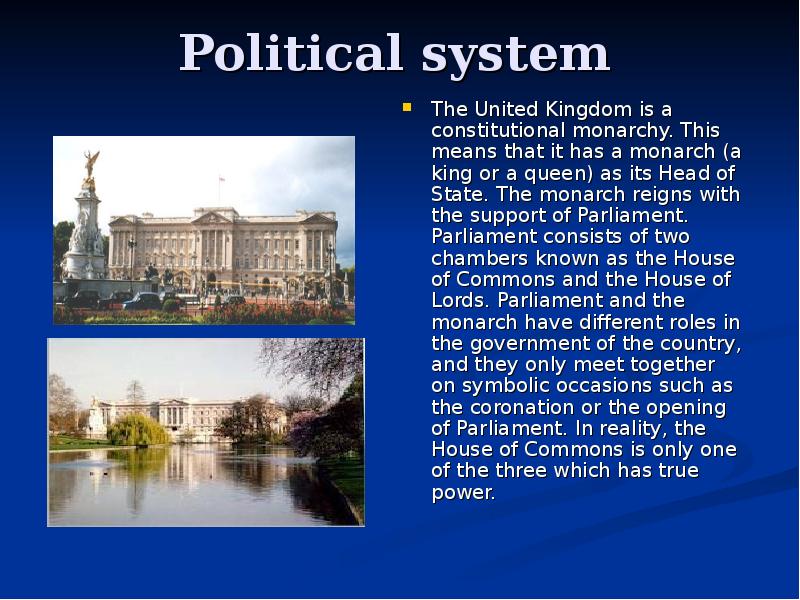 Political system of great britain презентация