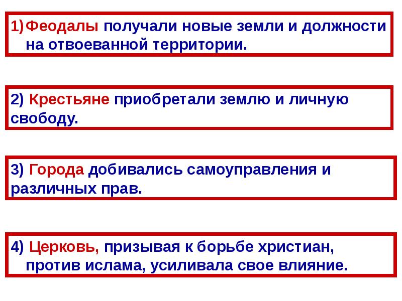 Какие населения участвовали в реконкисте. Презентация на тему Реконкиста. Цели Реконкисты. Участники Реконкисты. Реконкиста феодалы крестьяне.