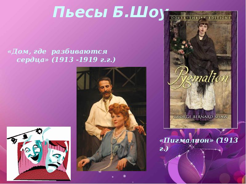Пьесы Б.Шоу «Дом, где разбиваются сердца» (1913 -1919 г.г.)