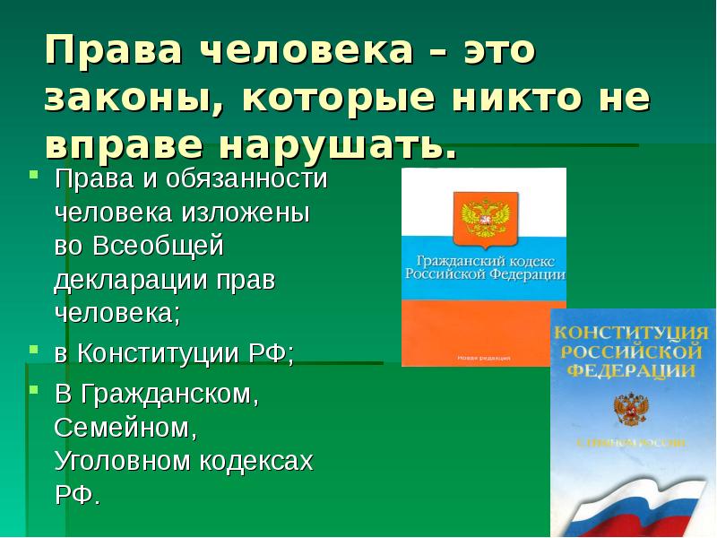 Презентация права и обязанности гражданина 4 класс