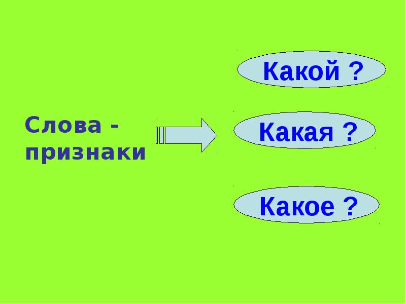 Слова признаки презентация