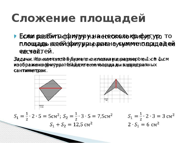 Площади многоугольников презентация