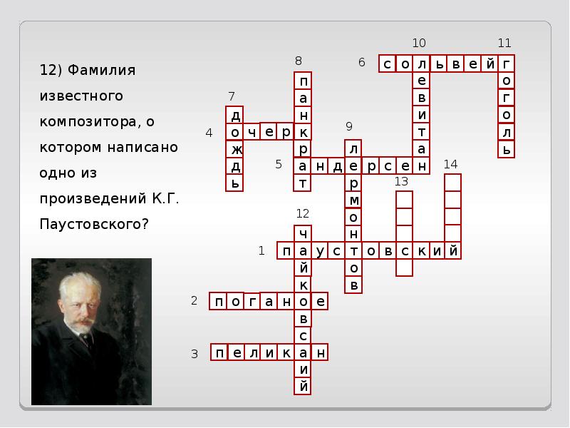 Кроссворд по биографии. Кроссворд по произведению. Кроссворд по произведениям Паустовского. Кроссворд русские композиторы. Кроссворд про Паустовского.