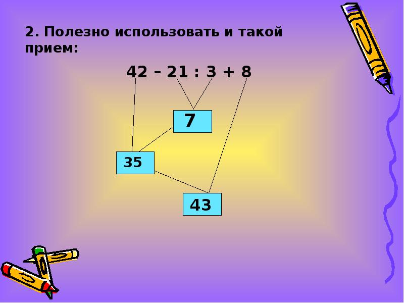 Презентация порядок выполнения действий