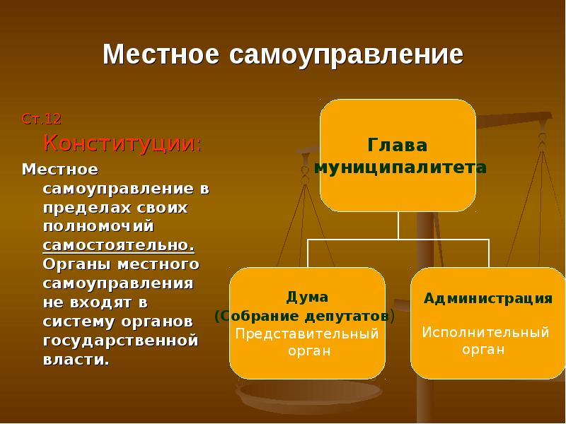 Органы местного самоуправления презентация