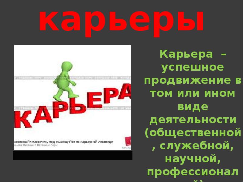 Деловая карьера презентация