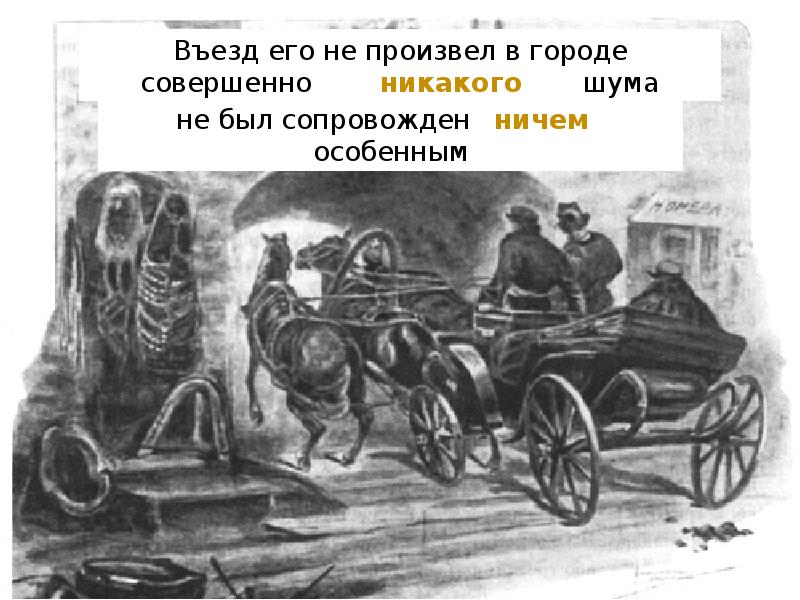 Чичиков не заметил как въехал в середину. Чичиков в городе. Чичиков в городе н. Дорожно-транспортные приключения Чичикова. Отъезд Чичикова из города.