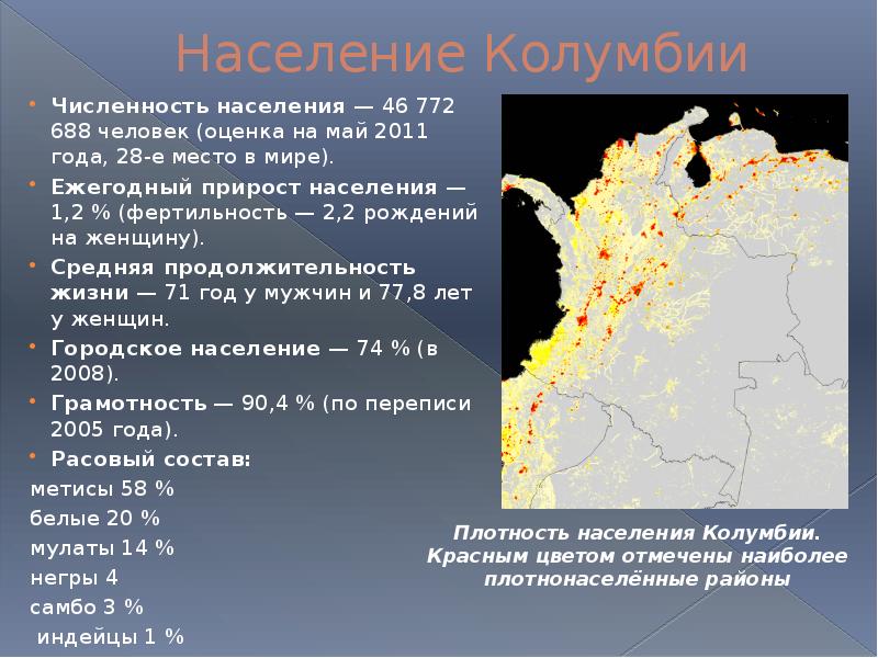 Колумбия презентация по географии