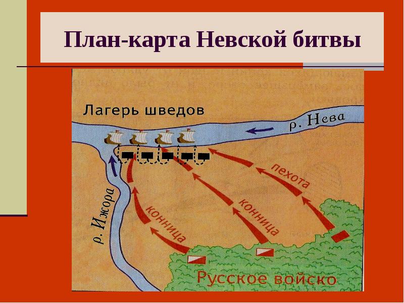 Карта невская битва 1240 год