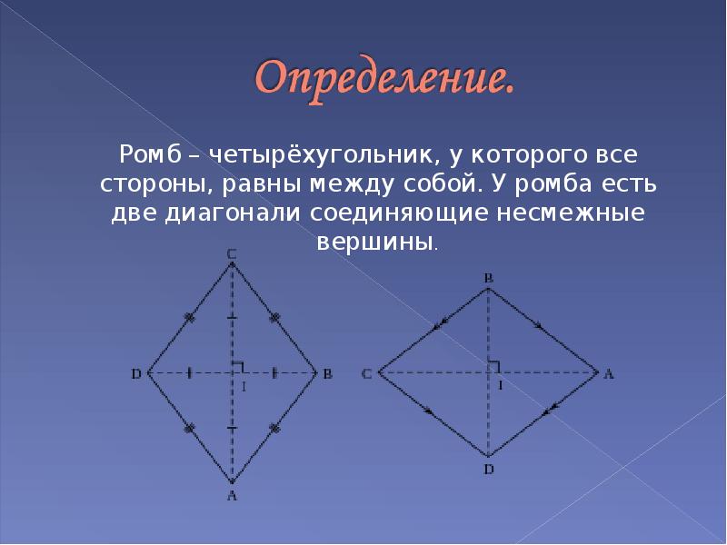 Ромб определение чертеж