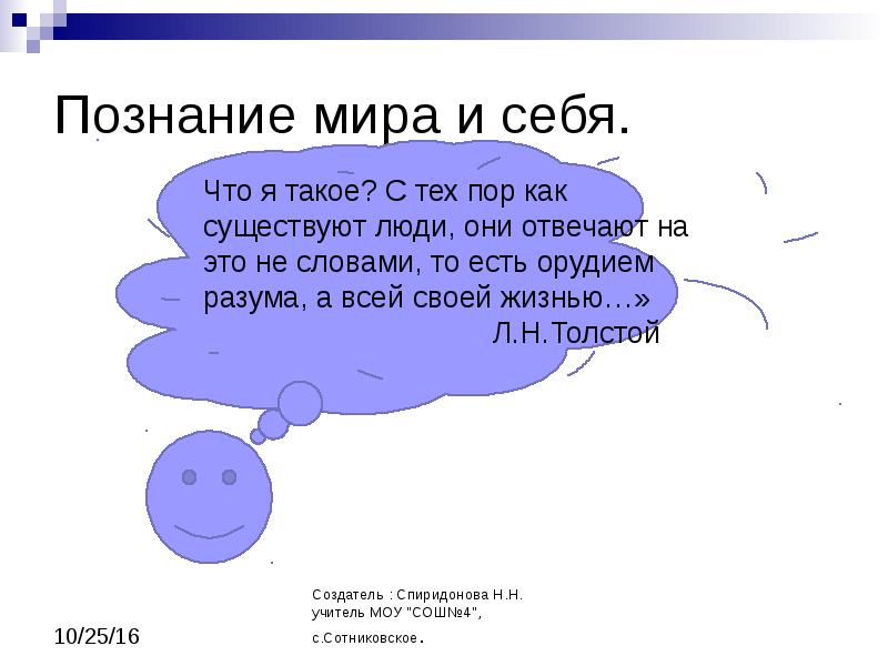 Презентация познай себя