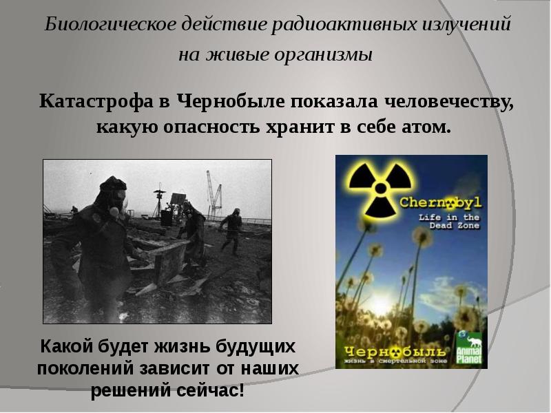 Катастрофа в Чернобыле показала человечеству, какую опасность хранит в себе атом.