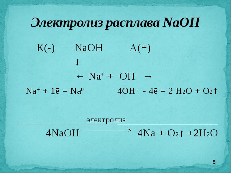Электролизом раствора соли можно получить гидроксид. Электролиз 11 класс. Электролиз расплава гидроксида натрия. Электролиз расплавов химия 11 класс. Электролиз расплава н2 о.