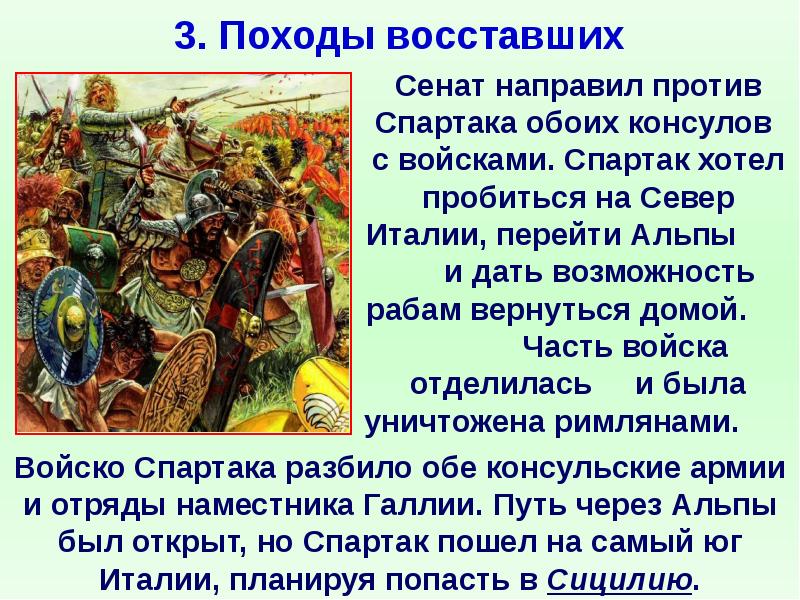 План конспект урока восстание спартака 5 класс