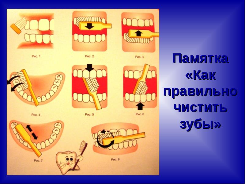 Как правильно чистить зубы картинки для детей