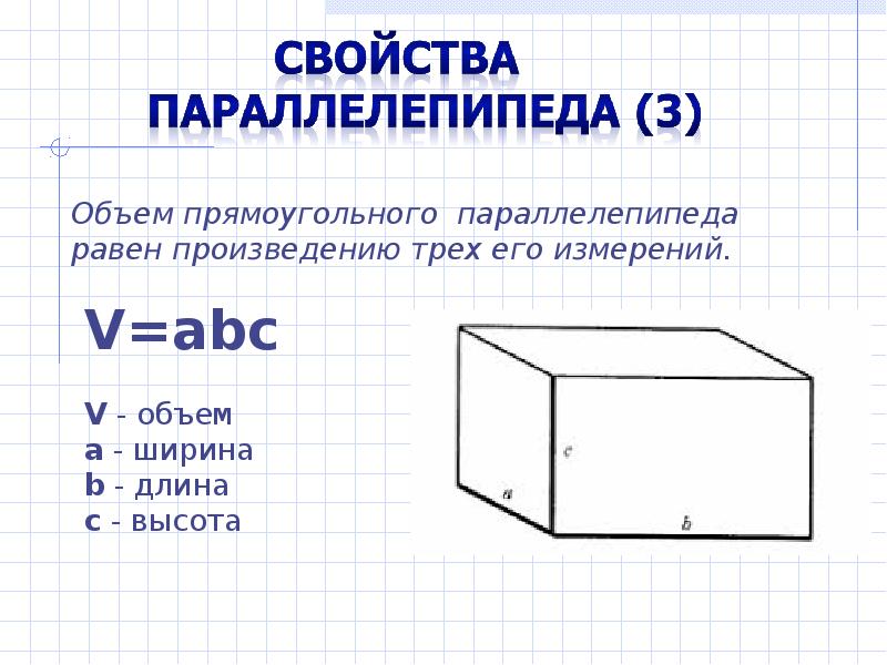 Свойства прямоугольного параллелепипеда 9 класс атанасян презентация