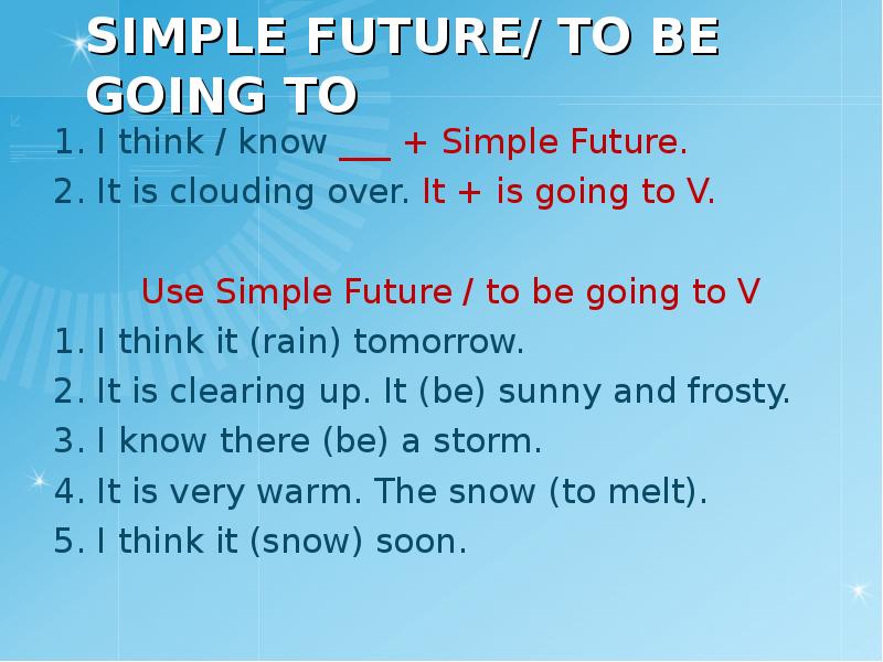 Present continuous future simple to be going to презентация