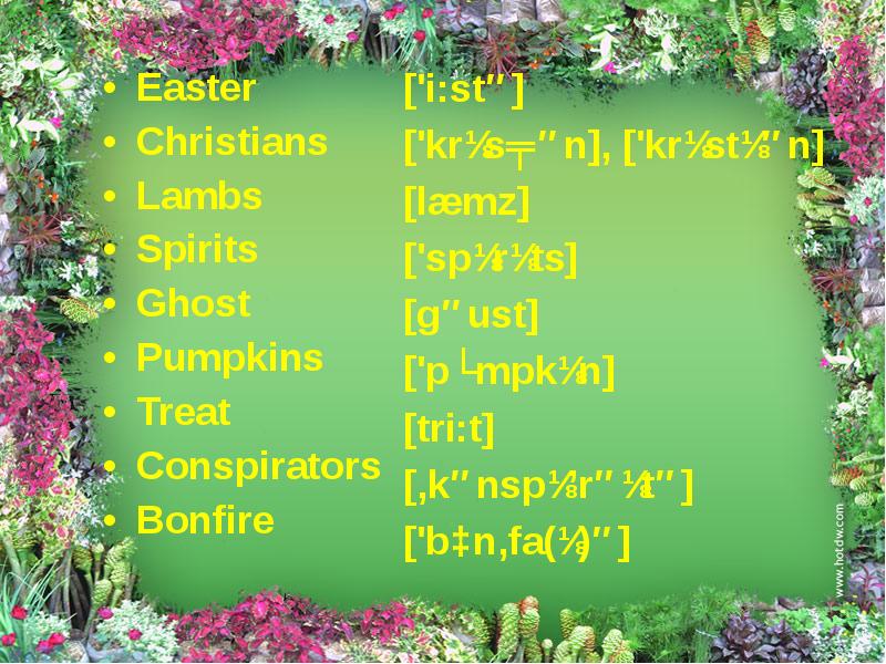 Easter
Easter
Christians
Lambs
Spirits
Ghost
Pumpkins
Treat
Conspirators
Bonfire Easter
Easter
Christians
Lambs
Spirits
Ghost
Pumpkins
Treat
Conspirators
Bonfire