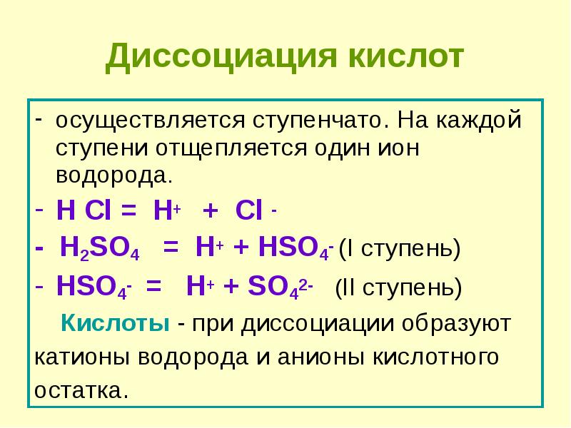 Электролитическая диссоциация презентация