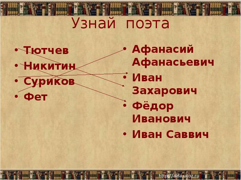 Чье произведение. Тютчев Фет Никитин Суриков. Поэты Никитин, Фет, Суриков. Тютчев и Никитин это. Узнай поэта.