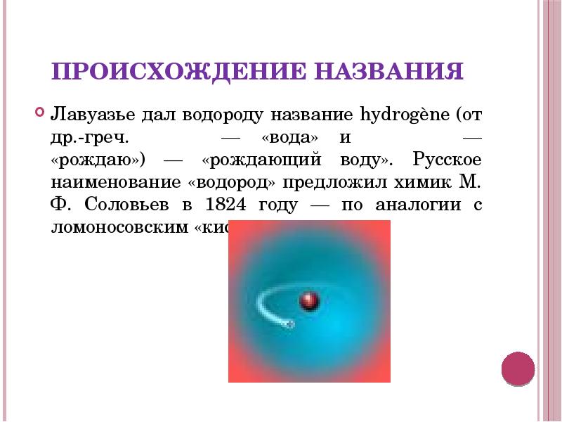 Проект по химии 7 класс на тему водород