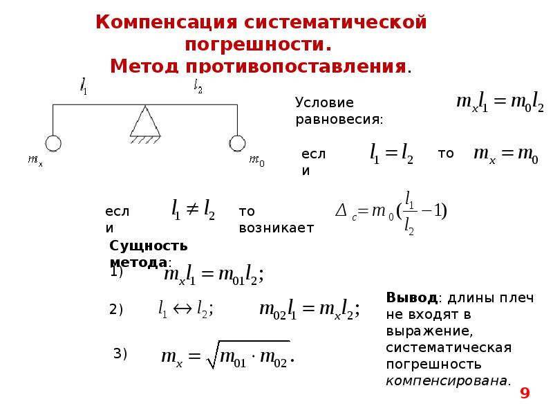 Исключаемые систематические погрешности. Метод компенсации погрешности по знаку. Компенсация систематической погрешности.. Метод противопоставления измерения. Метод противопоставления примеры.