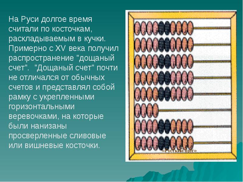 Презентация на тему история счета