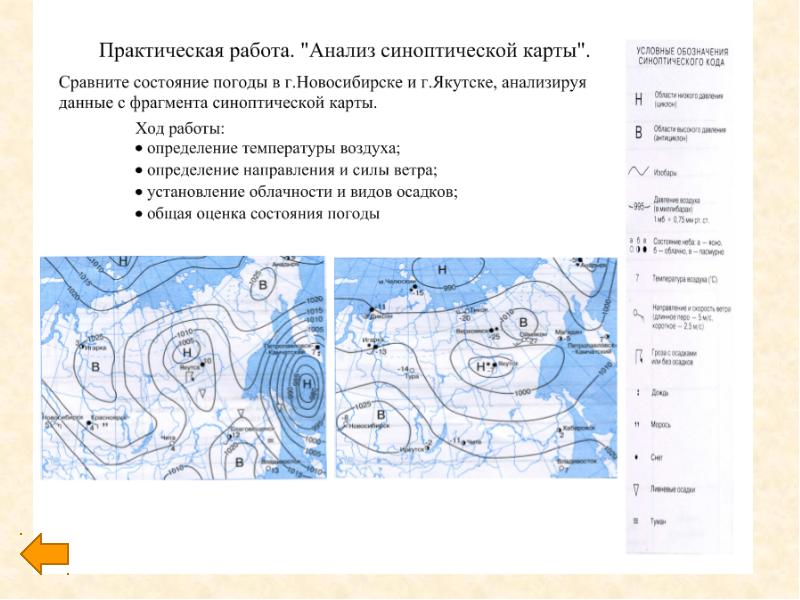 Что такое синоптическая карта 5 класс