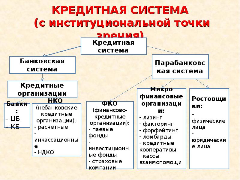 Система кредитов. Институциональная структура кредитной системы. Кредитная система с институциональной точки зрения. Кредитная система и банковская система. Кредитная система презентация.