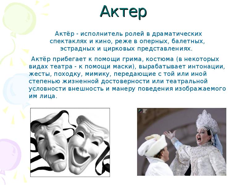 Профессия артист картинки