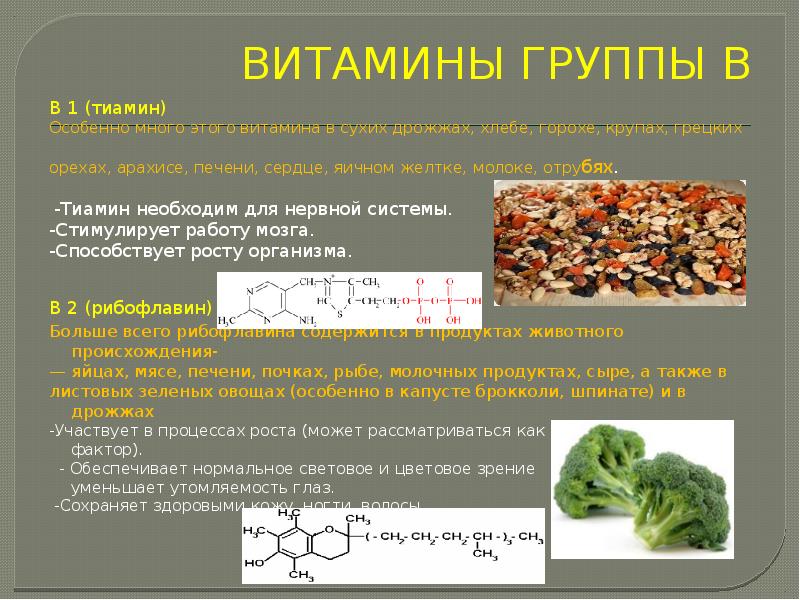 Витамины группы в презентация