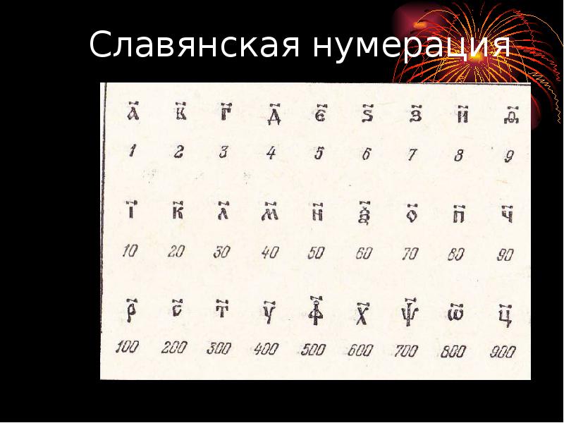 Презентация славянская нумерация