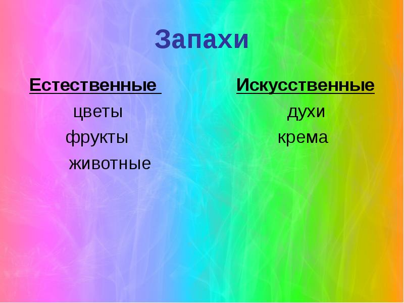 Словарь запахов проект по русскому языку 5 класс