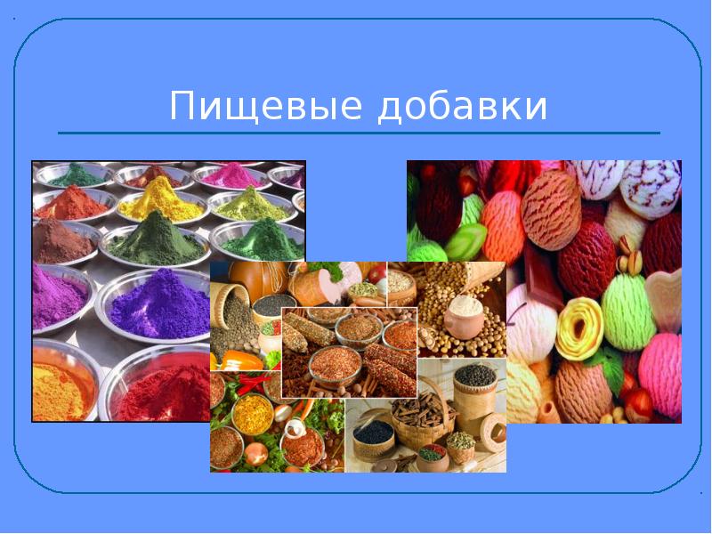 Красители и продукты питания презентация