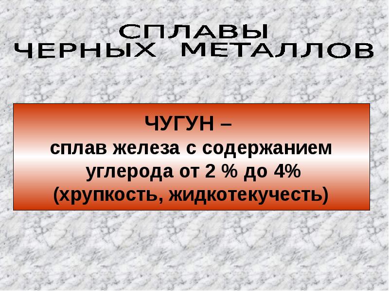 Черные металлы презентация