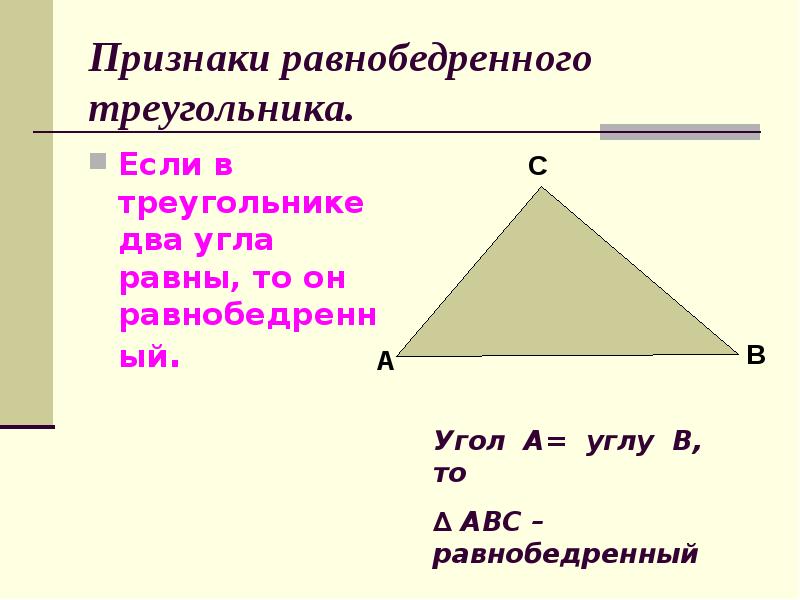 Определение и чертеж равнобедренного треугольника