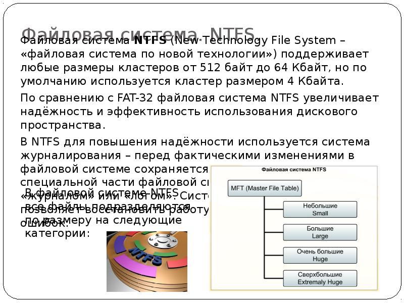 Презентация на тему о файлах и файловых структурах 7 класс семакин